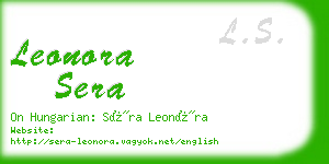 leonora sera business card